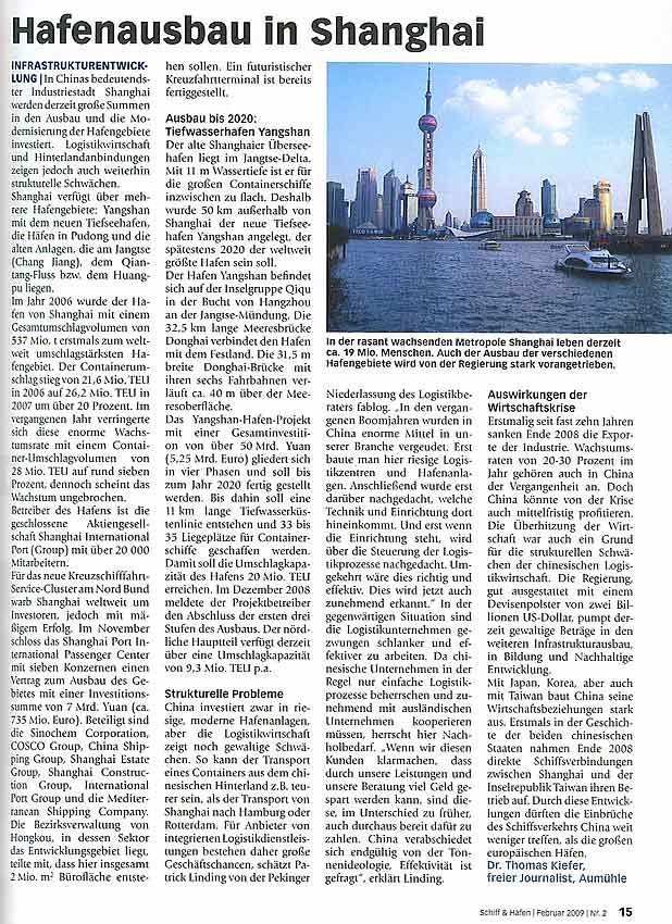 Building the harbour in Shanghai