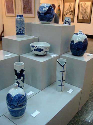 Vases, painted by Prof. Yin